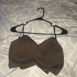 Brown crop top